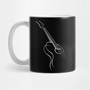 Lovely stylish acoustic guitar outline design Mug